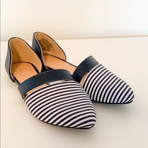 LC Lauren Conrad | striped D’orsay Flats size 7